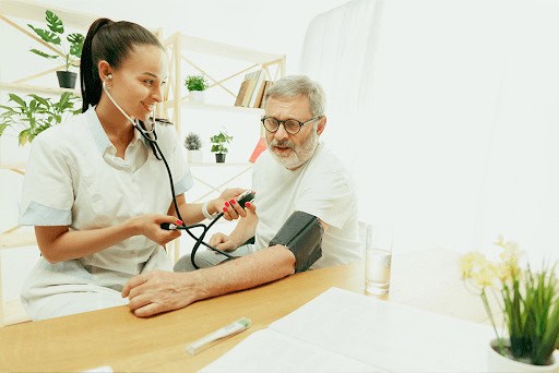 Full Body Checkup Full body health check-up a senior citizen